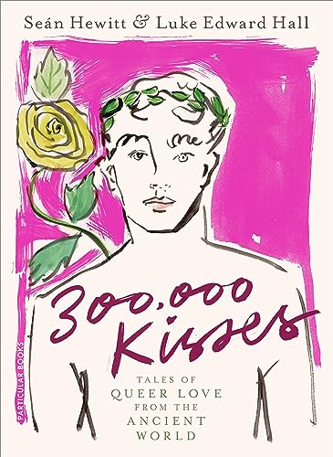 Book cover featuring a line-drawing of a man with a laurel wreath and rose.