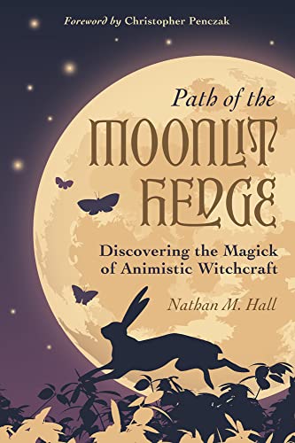 Book cover with a full moon, hare, and butterflies in silhouette.