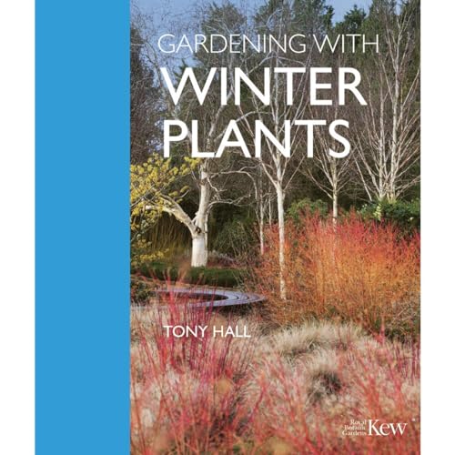 Book cover: "Gardening with Winter Plants" featuring colorful winter foliage.