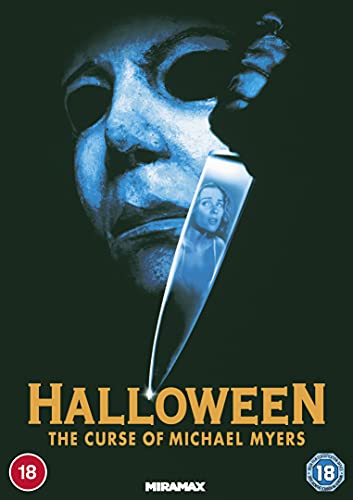 Halloween 6 DVD cover featuring Michael Myers’ mask and a frightened face.