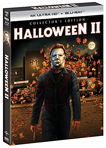 Halloween II Blu-ray case featuring Michael Myers in a dark coat.