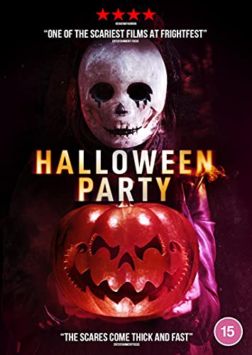 DVD cover for "Halloween Party" featuring a masked figure and pumpkin.