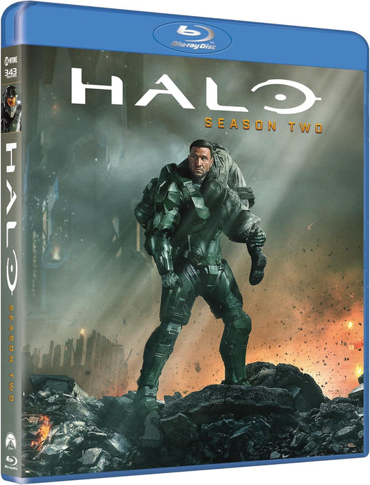 Halo Season Two Blu-ray cover featuring Master Chief in battle armor.