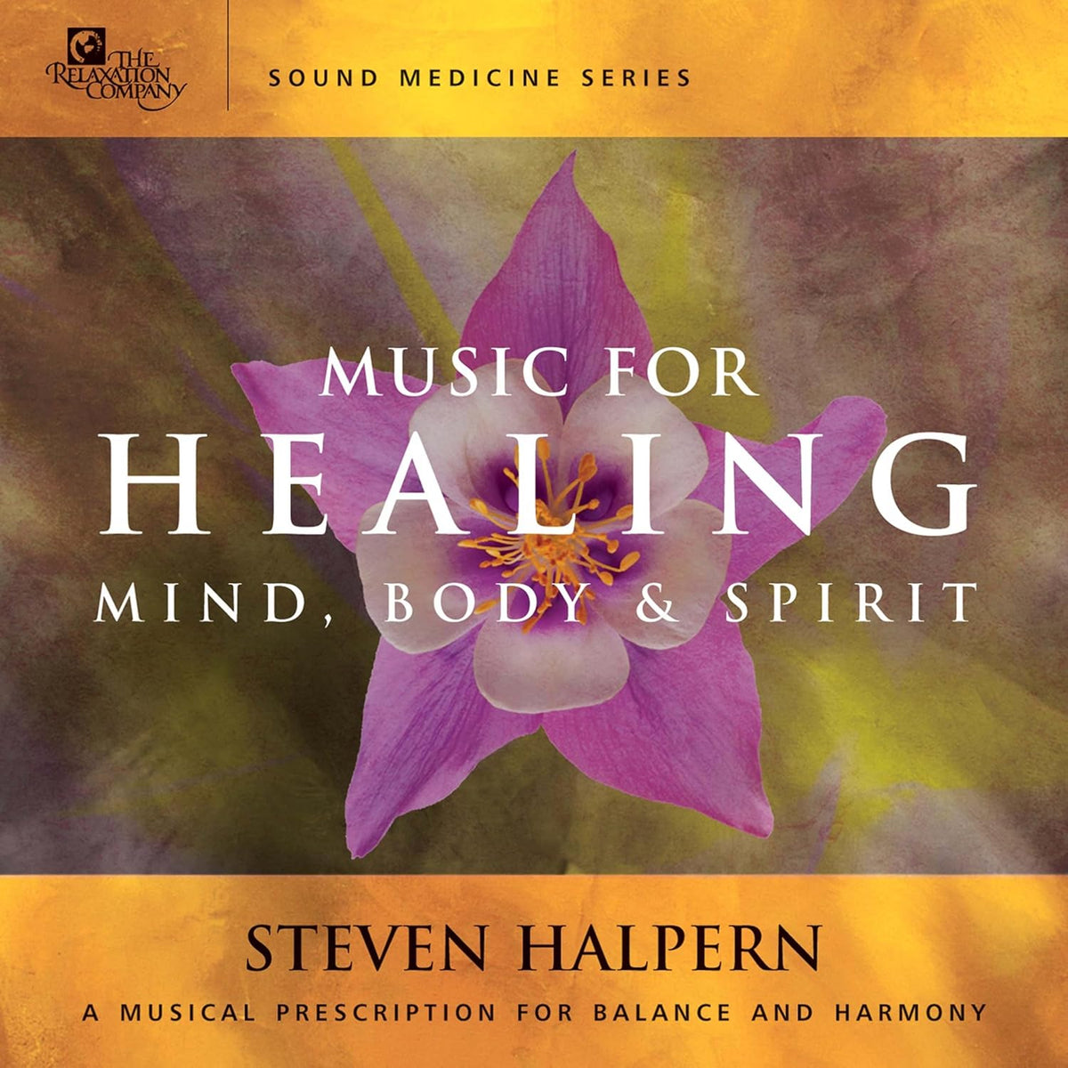 CD cover with a pink orchid and text: "Music for Healing.