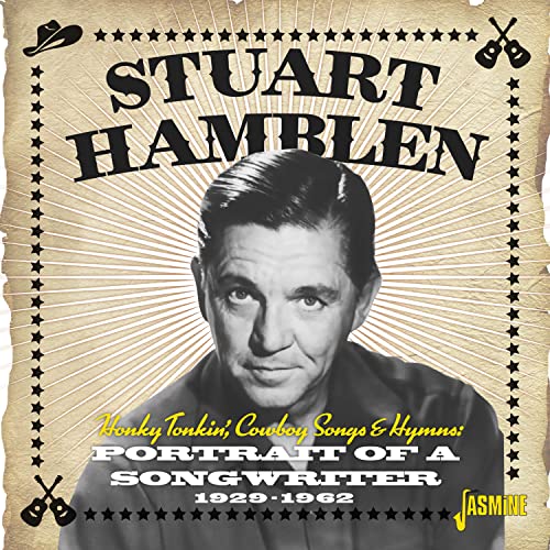 CD cover featuring portrait of Stuart Hamblen with starburst background.