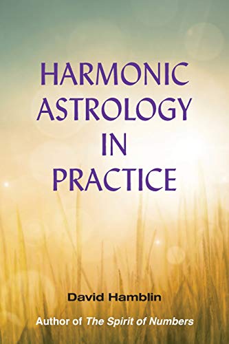 Book cover: "Harmonic Astrology in Practice" by David Hamblin, with golden wheat field background.