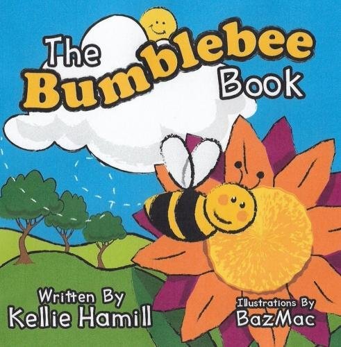 Book cover with cartoon bumblebee on a bright orange flower.