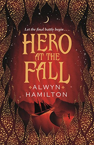 Book cover: “Hero at the Fall” with desert landscape and ship.