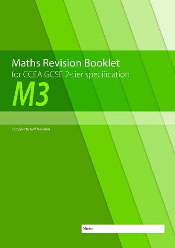 Green maths revision booklet cover with "M3" and space for a name.