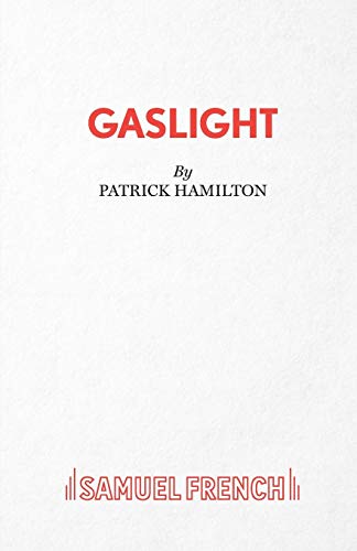White cover with red text reading Gaslight by Patrick Hamilton and Samuel French logo.
