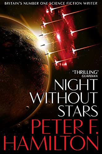 Book cover showing a planet with bright light beams against a dark space background.