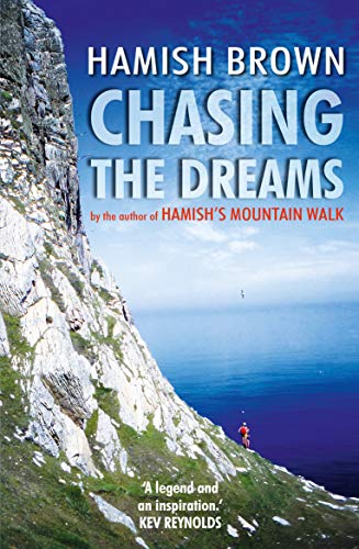 Book cover: "Chasing the Dreams" with a coastal mountain landscape.
