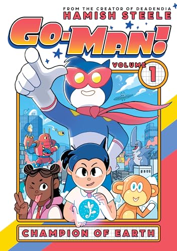 Comic book cover featuring a blue superhero and diverse supporting characters.
