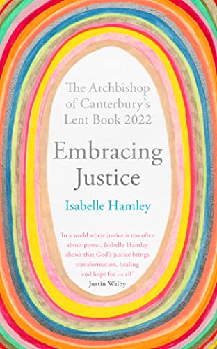 Book cover with colorful concentric rings and title "Embracing Justice.