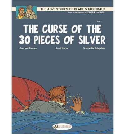 Comic book cover: “Blake and Mortimer – Curse of the 30 Pieces of Silver.”