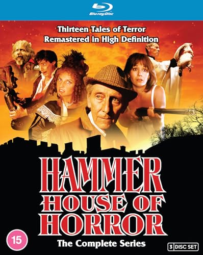 Blu-ray cover for Hammer House of Horror featuring a montage of various cast members.