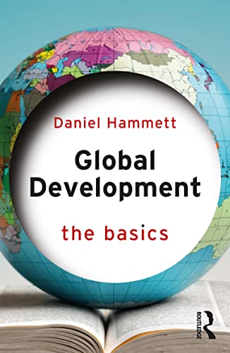 Book cover: “Global Development: The Basics” with a world globe.