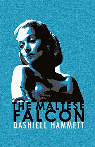 Book cover for "The Maltese Falcon" featuring a woman’s portrait.