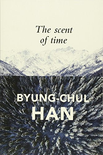 Book cover featuring snowy mountains above a dark, dense forest with bold white text.