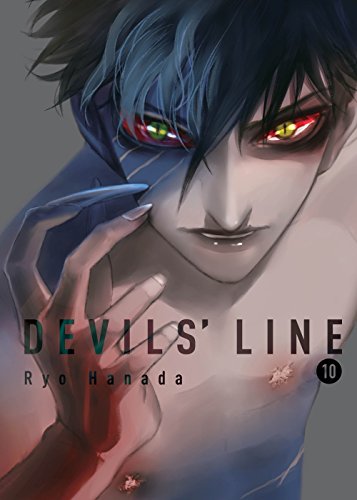 Manga cover: close-up of a man with intense, colorful eyes and a smirk.