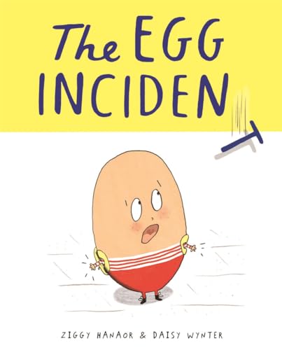 A shocked egg character wearing a red and white striped shirt on a white background.