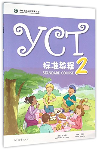 Textbook cover with children picnicking, featuring colorful “YCT” logo and text.