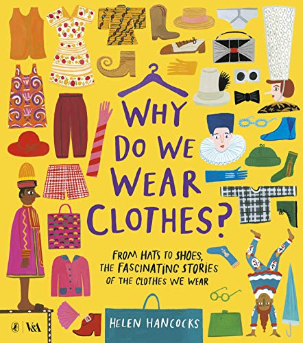 Colorful illustrated cover for "Why Do We Wear Clothes?" book.
