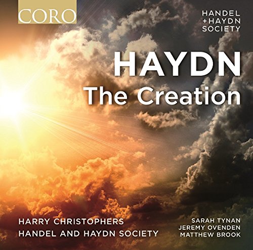 CD cover featuring 'Haydn: The Creation' with cloudy sky and sunlight.