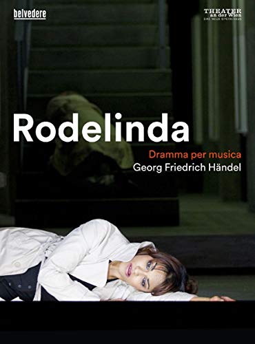 DVD cover for Handel’s Rodelinda opera, featuring a distressed woman.