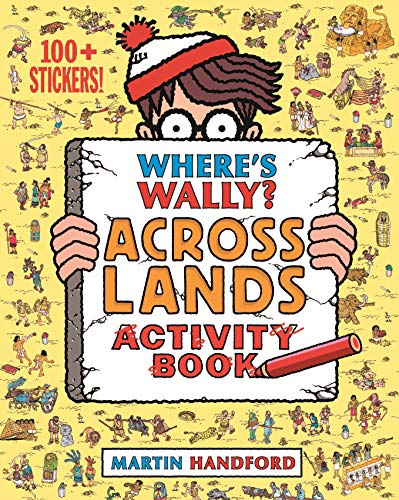 Where's Wally?" activity book cover with Wally and busy illustrated scenes.