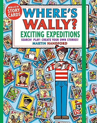 Where's Wally?" book cover with Wally and scattered detailed illustrations.