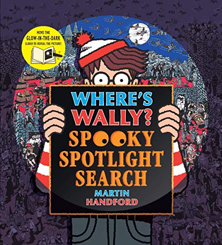 Where's Wally?" book cover with a spooky castle and glowing elements.