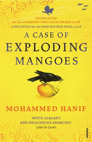 Book cover with yellow background, black text, and a crow perched on a mango.