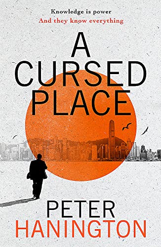 Book cover: "A Cursed Place" with a city skyline and lone figure.