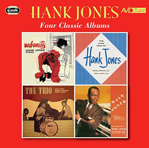 CD cover for Hank Jones’ “Four Classic Albums” featuring album art collage.