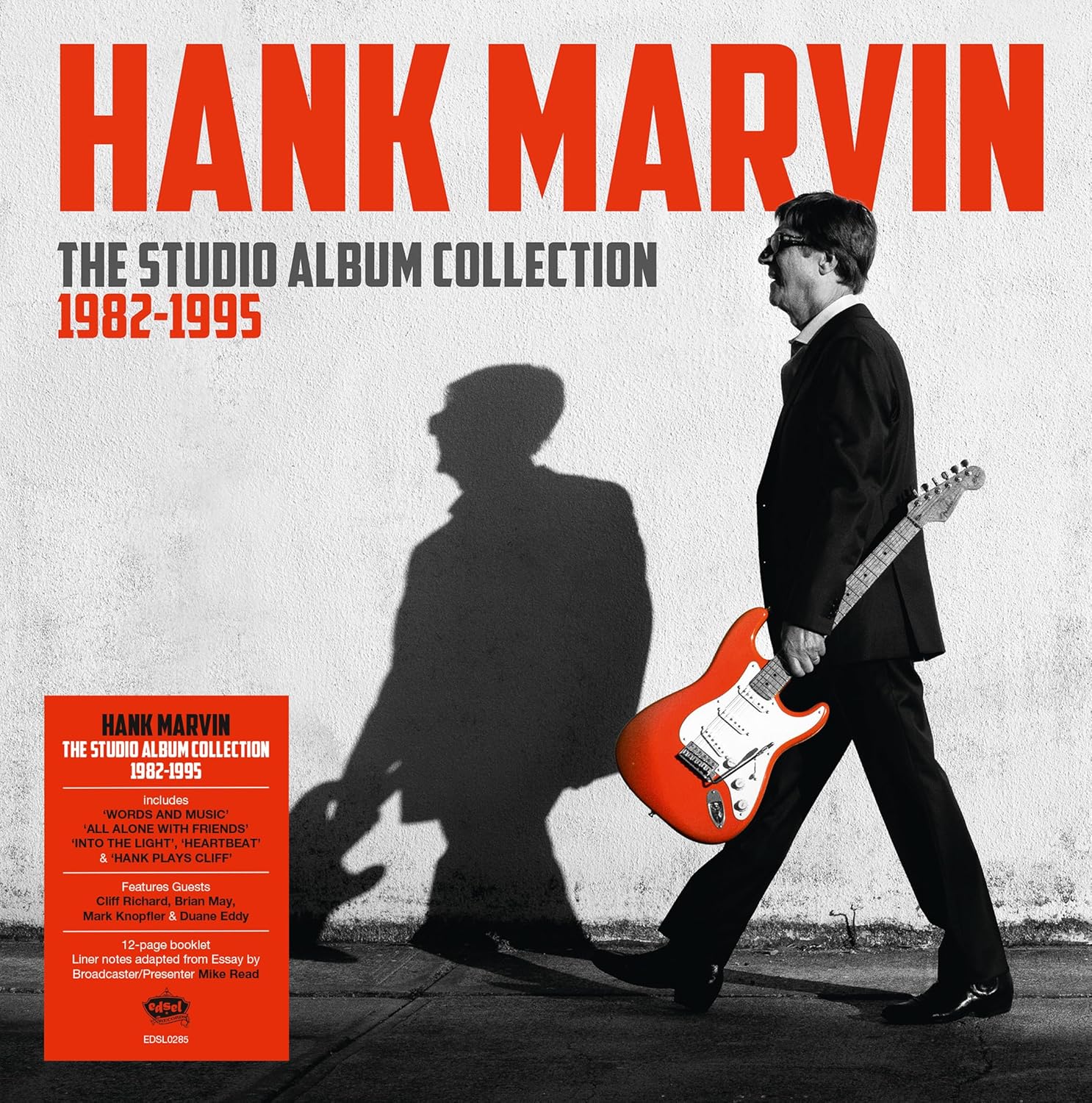 Hank Marvin album cover: guitarist playing a red Stratocaster.