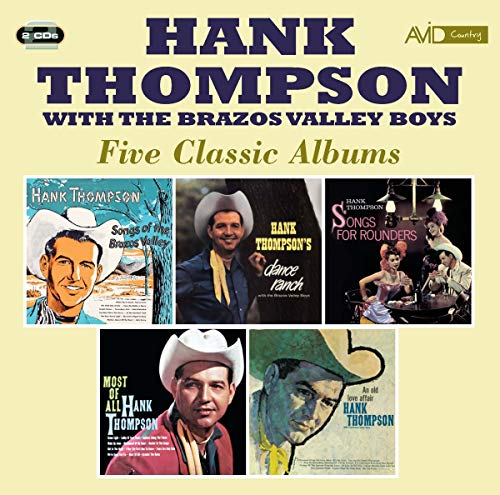 CD cover for Hank Thompson’s “Five Classic Albums” with album art collage.