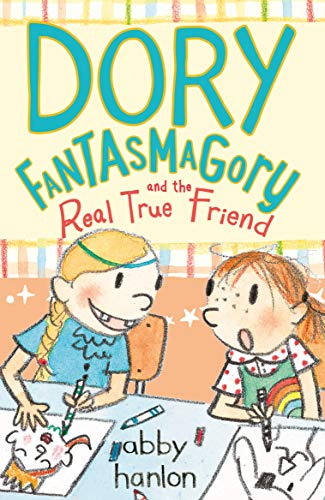 Book cover featuring illustrated girls drawing, titled “Dory Fantasmagory.”