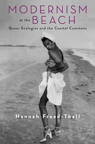 Book cover with black and white photo of a person on a beach.