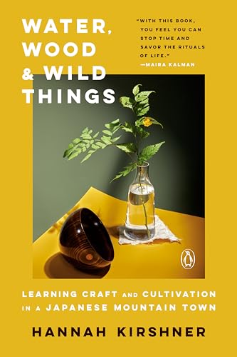 Book cover titled Water, Wood & Wild Things featuring a plant and wooden bowl.