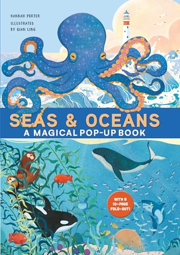 Pop-up book cover featuring an octopus, whale, and other sea creatures.