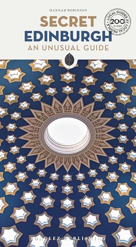 Book cover titled Secret Edinburgh featuring a blue ceiling with a repeating star pattern.