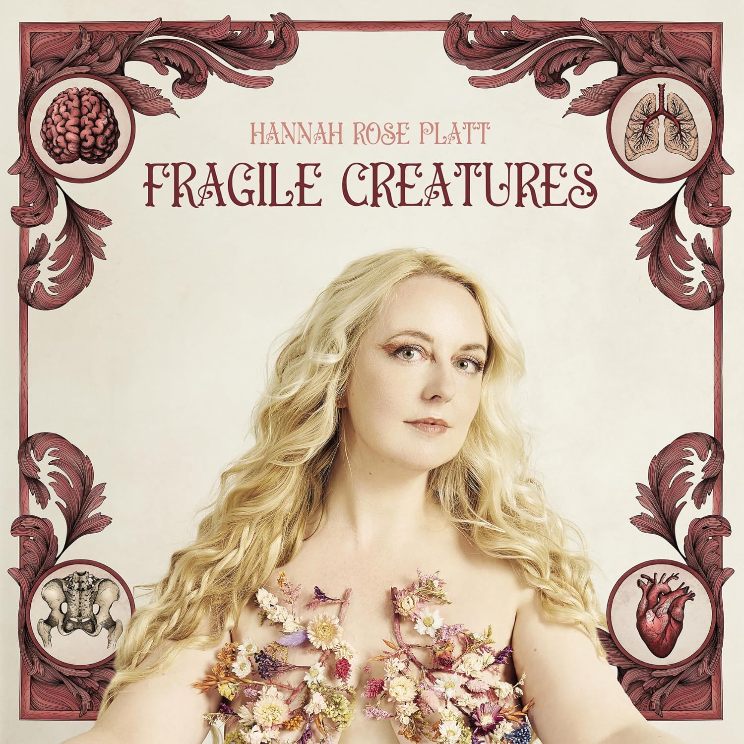 Vinyl record cover featuring a portrait of Hannah Rose Platt titled Fragile Creatures.