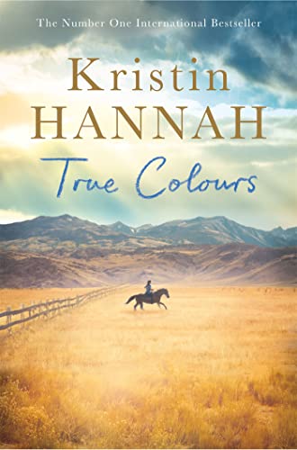 Book cover showing a person riding a horse through a field with distant mountains.