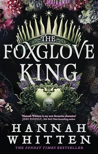 Book cover: dark floral design with a crown and heart skull.
