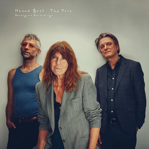 CD cover featuring Hanne Boel with two men in studio portrait.