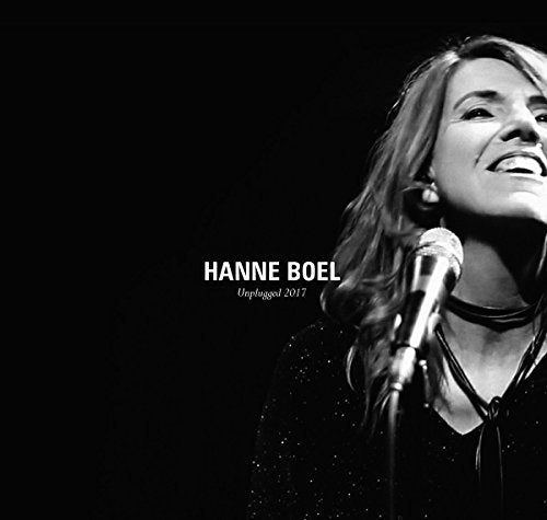Hanne Boel singing into a microphone, black and white album cover.