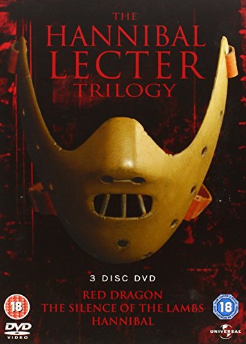 DVD cover for "Hannibal Lecter Trilogy" featuring a yellow face mask.
