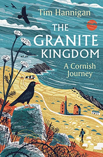 Book cover depicting a Cornish coastal landscape with birds and buildings.