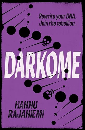 Purple book cover with white "Darkome" text and skull graphics.